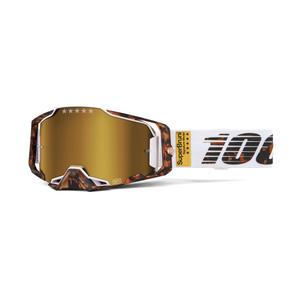 Motocross-Brille 100 % – USA ARMEGA Bruni Spezielles goldenes Plexiglas