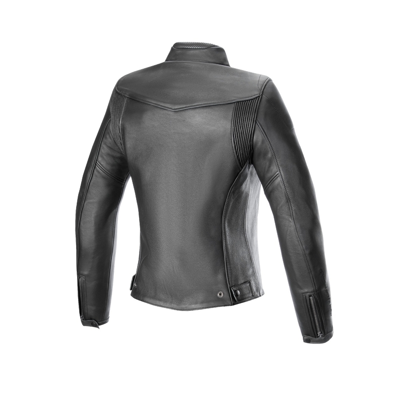 Alpinestars Ory Damen-Leder-Motorradjacke schwarz-schwarz