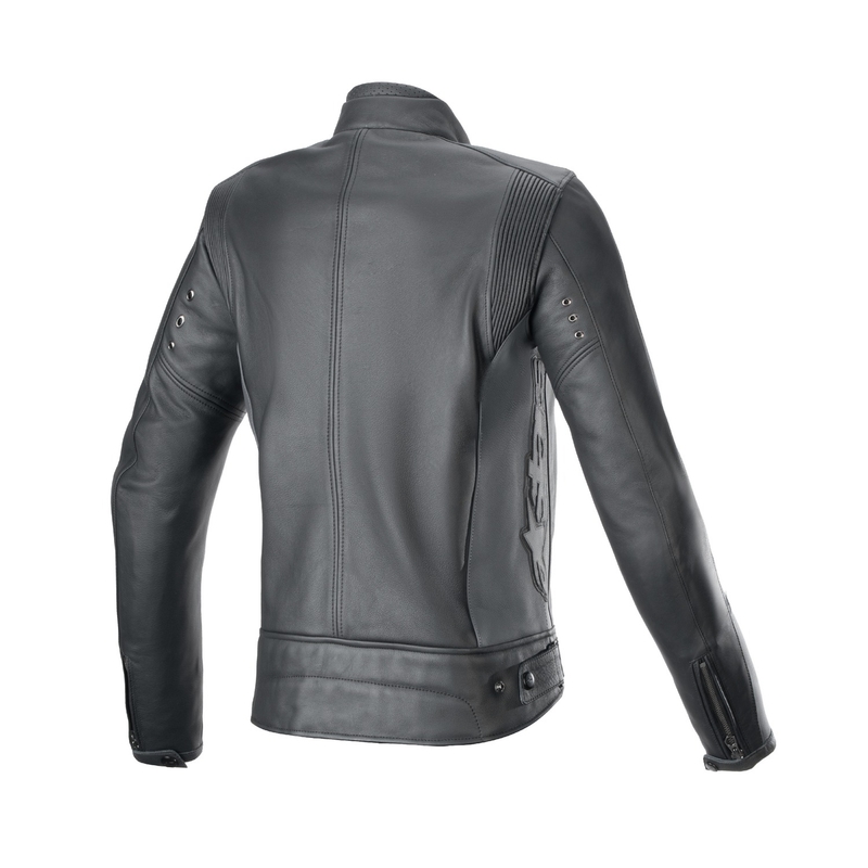 Alpinestars Stella Dyno Damen-Leder-Motorradjacke Schwarz-Grau