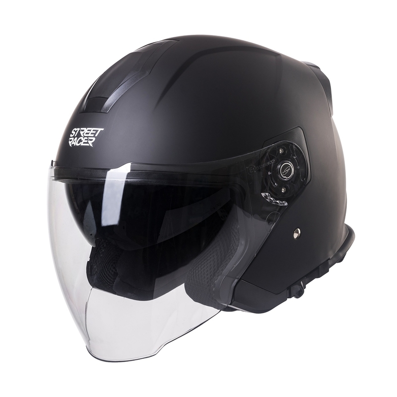 Offener Motorradhelm Street Racer SR 01 MotoZem Performance schwarz - II. Qualität