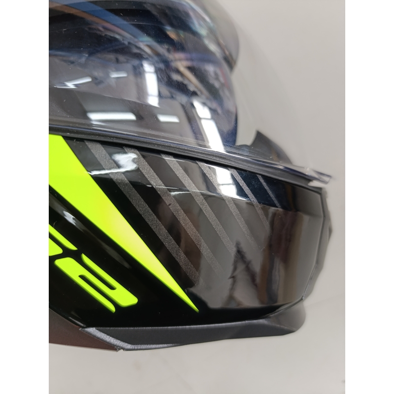 Klappbarer Motorradhelm LS2 FF902 Scope Skid schwarz-fluo gelb - II. Qualität