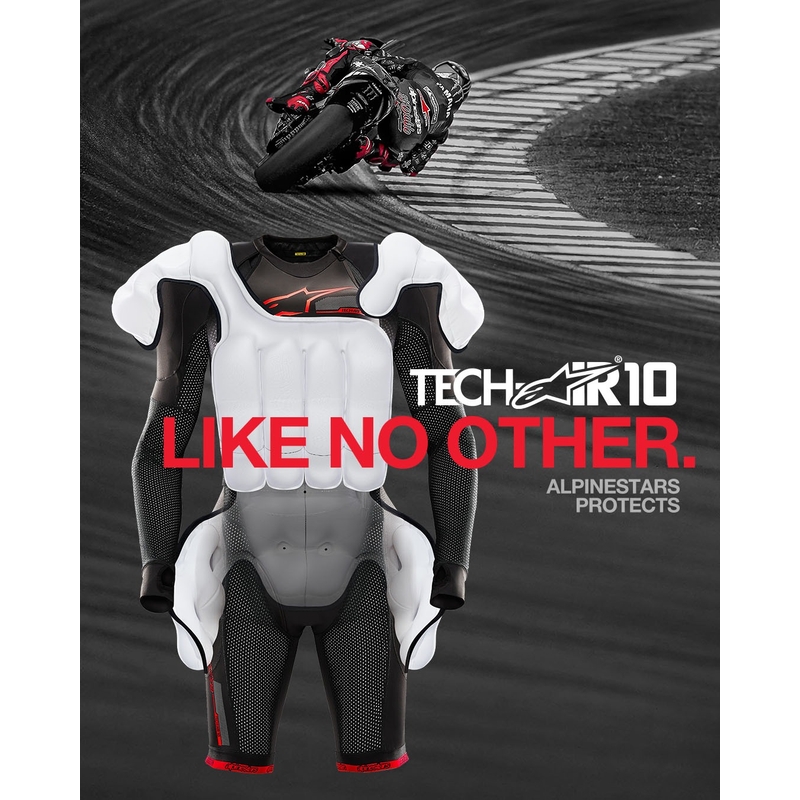 Alpinestars TECH-AIR®10 Airbagsystem schwarz-rot-grau
