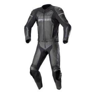 Alpinestars GP Force Chaser TECH-AIR 5 kompatibler zweiteiliger Motorradanzug schwarz-schwarz
