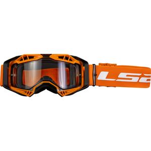 Motocross-Brille LS2 Aura Enduro schwarz-orange klares Plexiglas