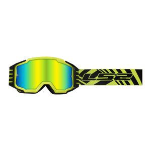 Motocross-Brille LS2 Charger PRO HV gelb-schwarz mit Iridium-Plexiglas