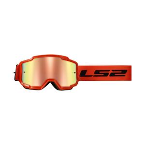 Motocross-Brille LS2 Charger HV orange mit Iridium-Plexiglas