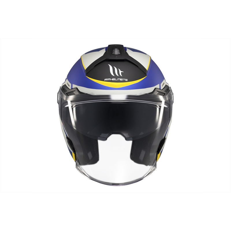 Offener Helm MT Cosmo SV Cruiser mattblau-schwarz-grau