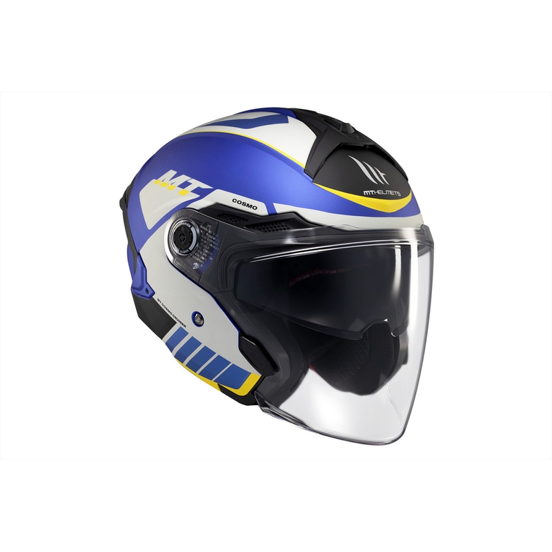 Offener Helm MT Cosmo SV Cruiser mattblau-schwarz-grau