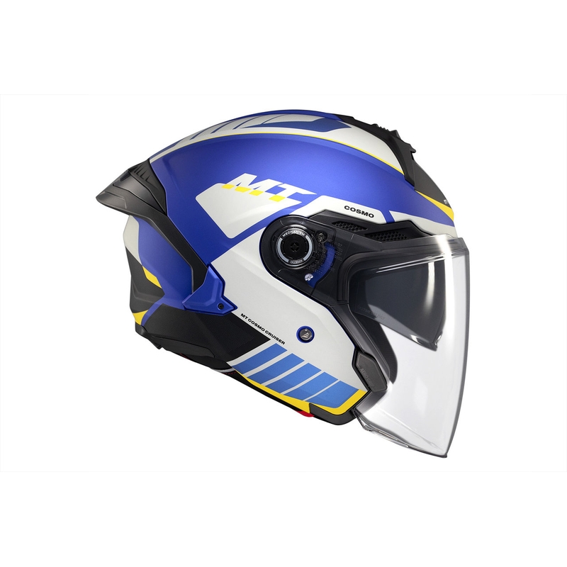Offener Helm MT Cosmo SV Cruiser mattblau-schwarz-grau