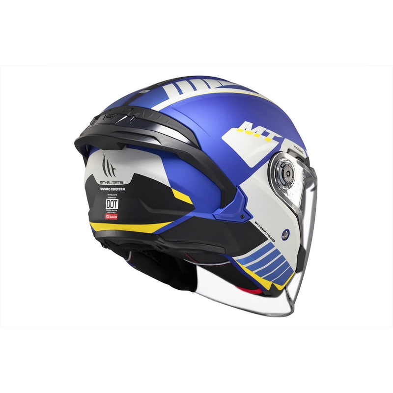 Offener Helm MT Cosmo SV Cruiser mattblau-schwarz-grau