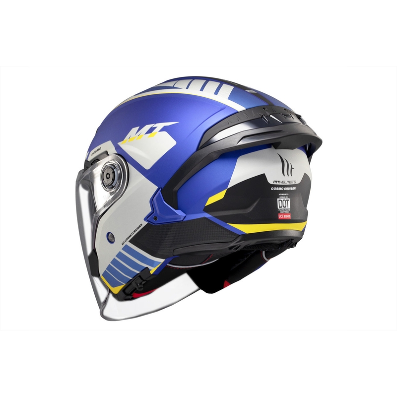 Offener Helm MT Cosmo SV Cruiser mattblau-schwarz-grau