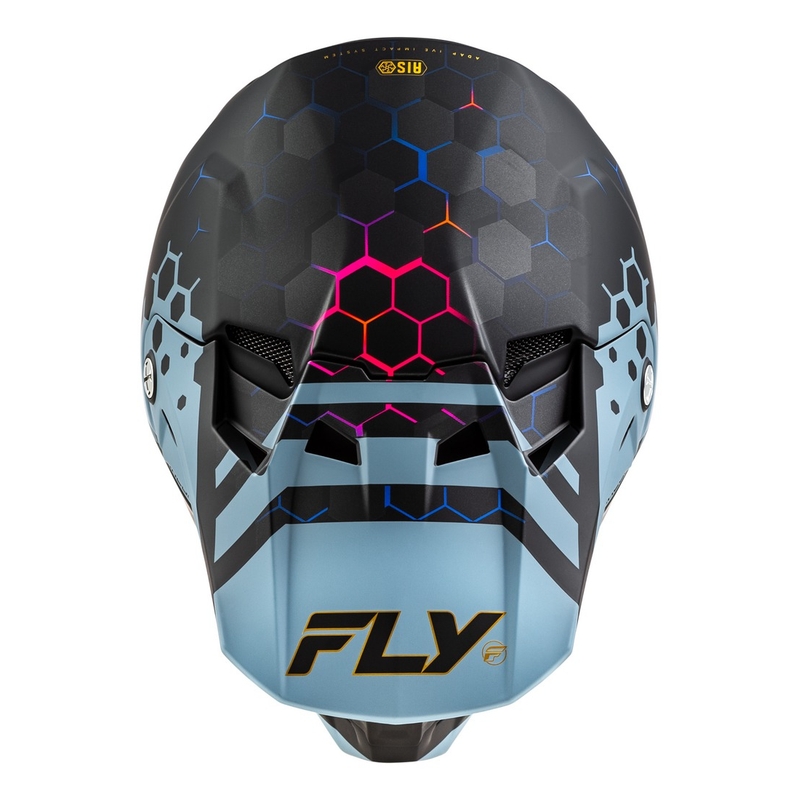 Motocross-Helm FLY Racing Formula CC Tektonic schwarz-grau