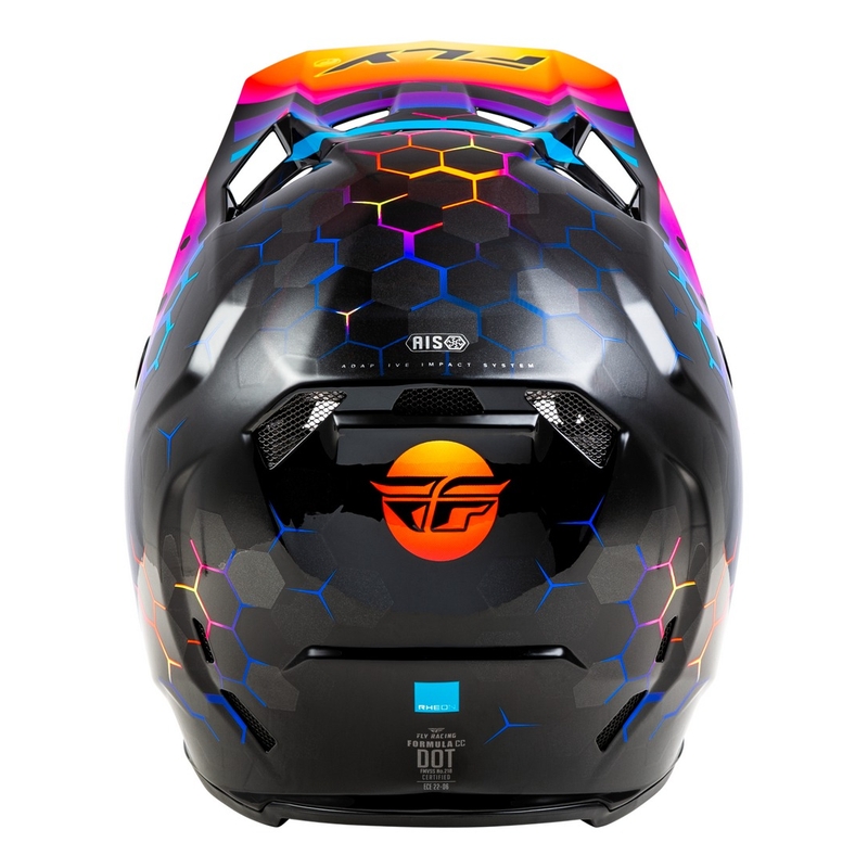 Motocross-Helm FLY Racing Formula CC Tektonic schwarz-gelb-rosa