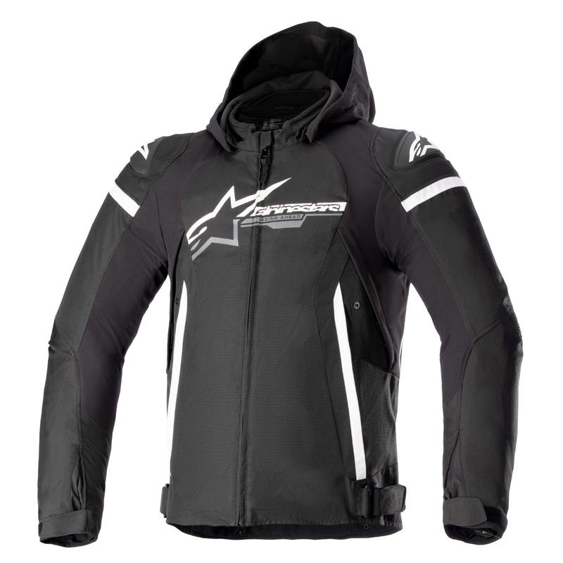 Alpinestars Zaca Wasserdichte Motorradjacke schwarz-weiß