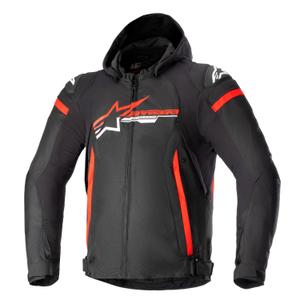 Alpinestars Zaca Wasserdichte Motorradjacke Schwarz-Rot-Weiß