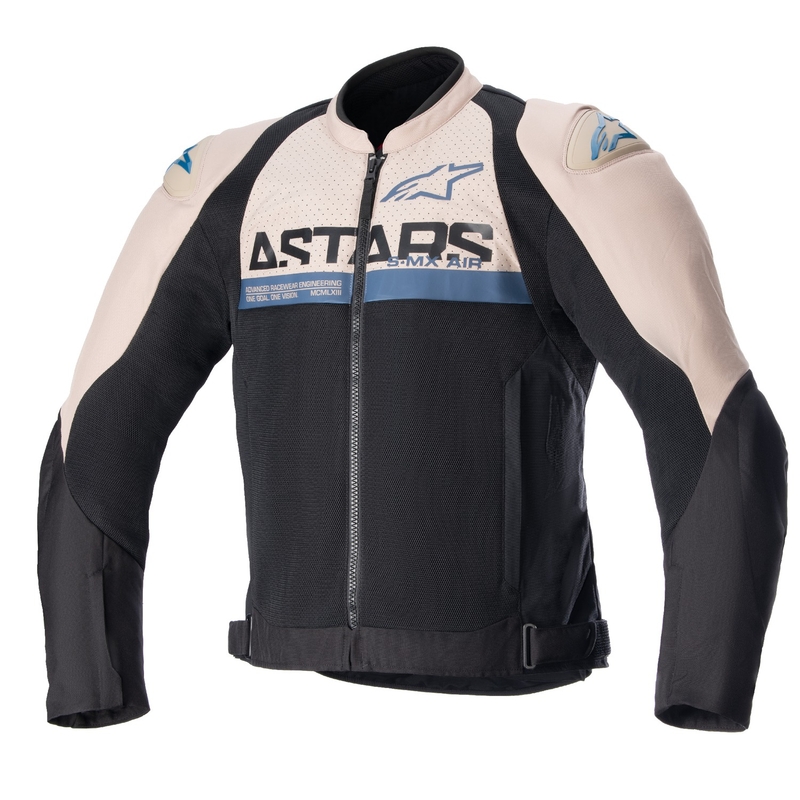 Alpinestars SMX Air Motorradjacke hellbraun-schwarz-blau