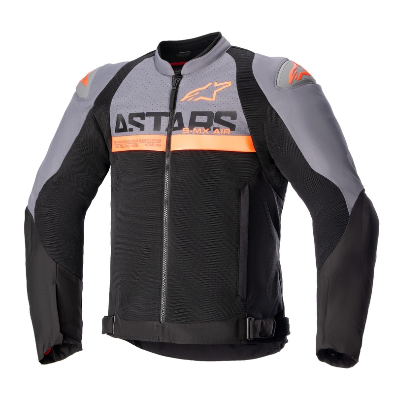 Alpinestars SMX Air Motorradjacke dunkelgrau-schwarz-fluo orange
