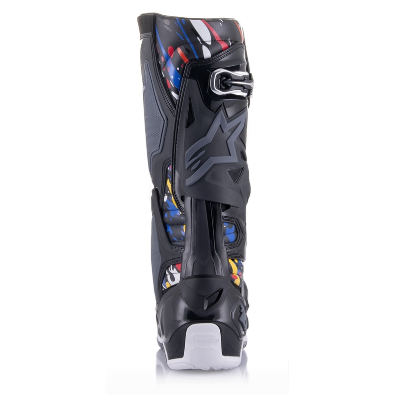 Motorradstiefel Alpinestars Tech 10 Limited Edition Renen schwarz-grau-weiß-mehrfarbig
