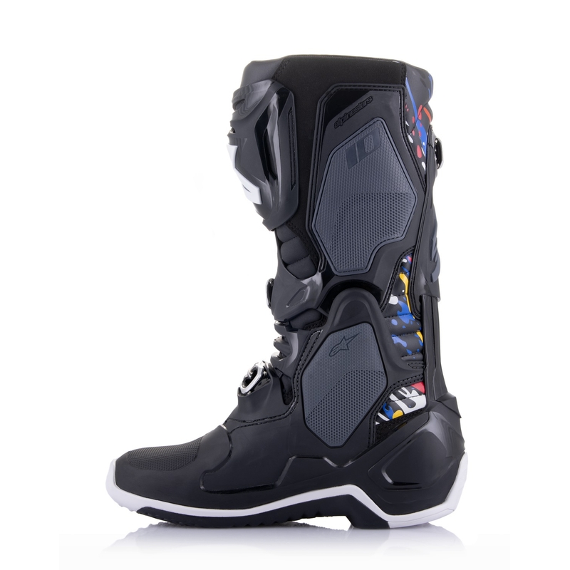 Motorradstiefel Alpinestars Tech 10 Limited Edition Renen schwarz-grau-weiß-mehrfarbig