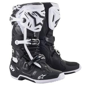 Alpinestars Tech 10 Motorradstiefel schwarz und weiß