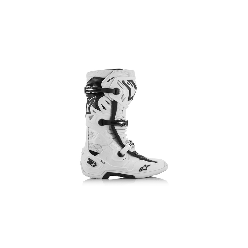 Alpinestars Tech 10 Supervented Motorradstiefel Perforiert Weiß