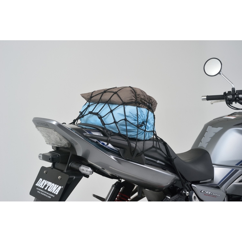 Flexibles Motorrad-Gepäcknetz mit Kunststoffhaken Daytona 30 x 30 cm schwarz