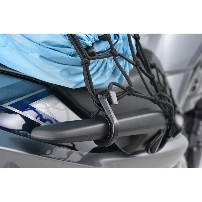 Flexibles Motorrad-Gepäcknetz mit Kunststoffhaken Daytona 40 x 40 cm schwarz