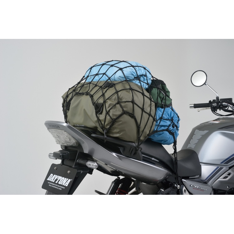 Flexibles Motorrad-Gepäcknetz mit Kunststoffhaken Daytona 50 x 50 cm schwarz