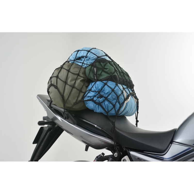 Flexibles Motorrad-Gepäcknetz mit Kunststoffhaken Daytona 50 x 50 cm schwarz