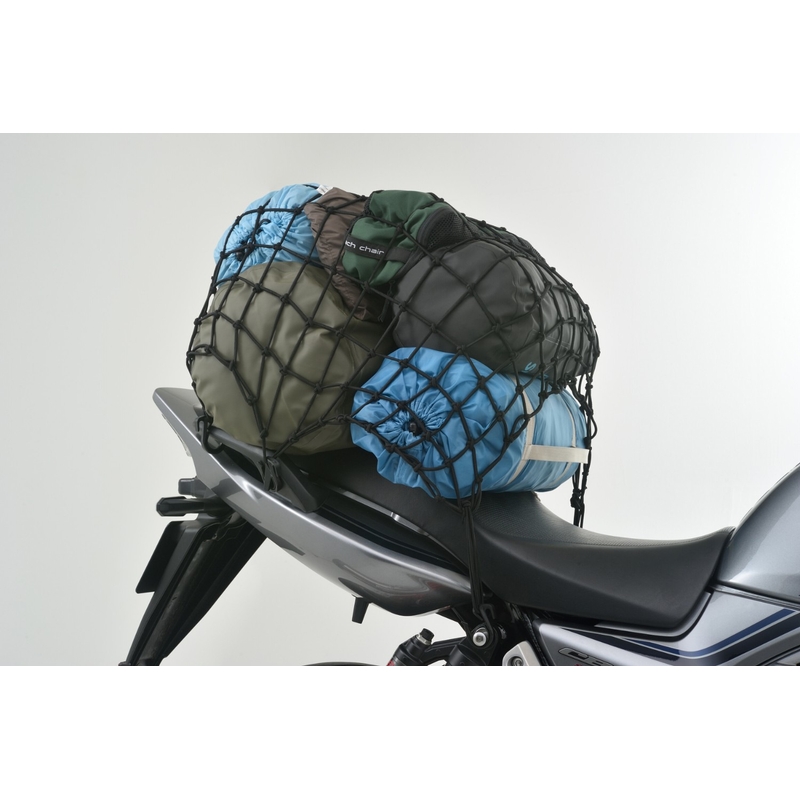 Flexibles Motorrad-Gepäcknetz mit Kunststoffhaken Daytona 60 x 60 cm schwarz