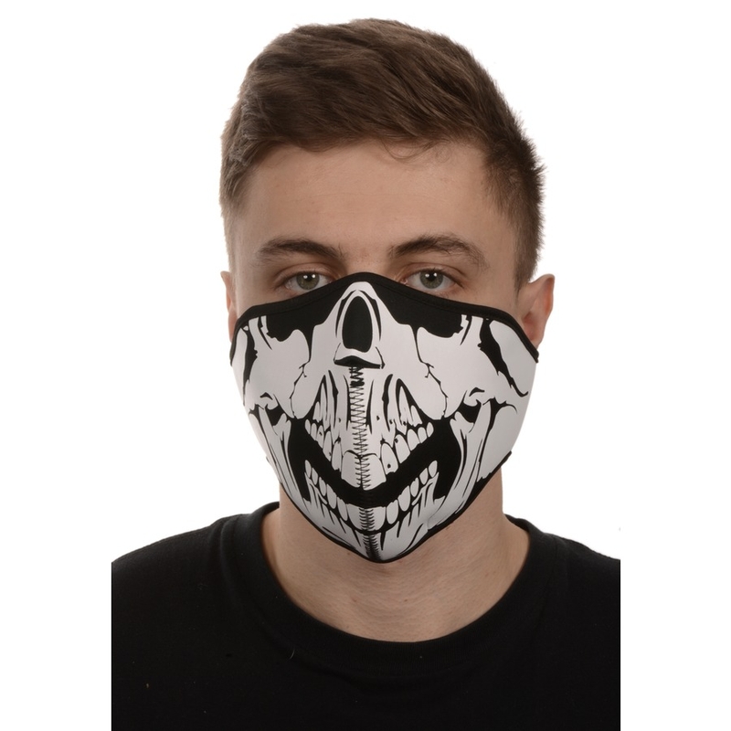 Gesichtsmaske Emerze Skull schwarz und weiß
