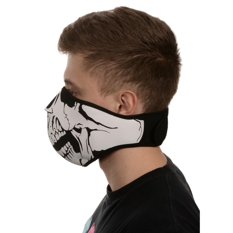 Gesichtsmaske Emerze Skull schwarz und weiß