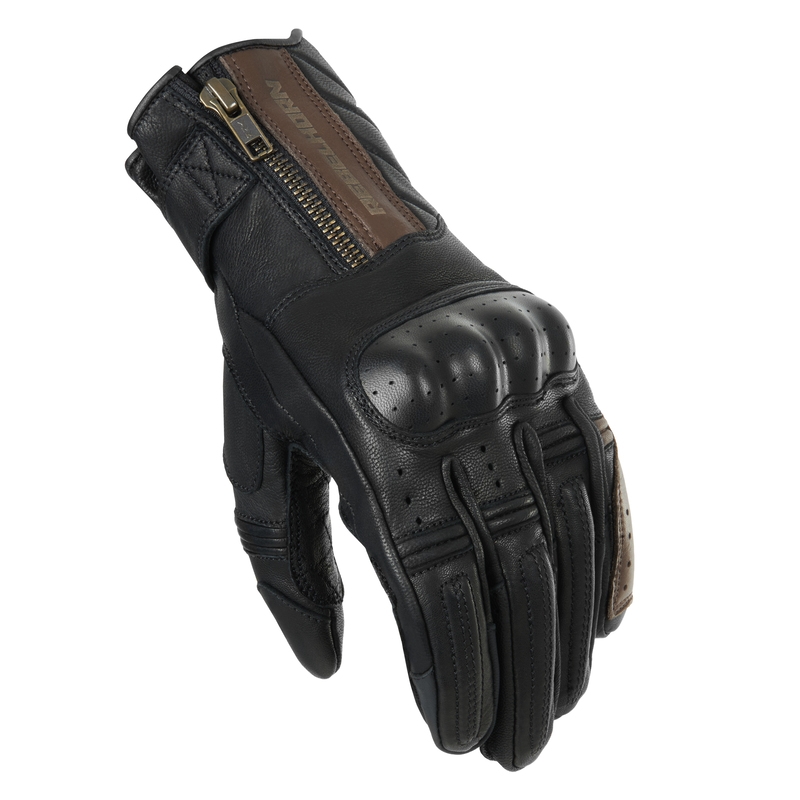 Rebelhorn Hunter Schwarz-Braun Motorradhandschuhe Ausverkauf