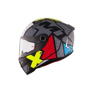 Integrierter Motorradhelm MT REVENGE 2 S Light CO glänzend schwarz-rot-gelb