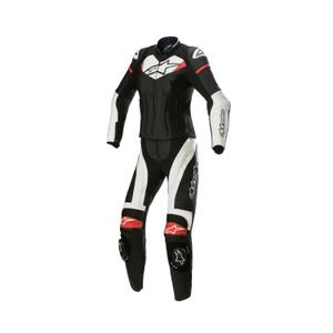 Alpinestars STELLA GP PLUS 2 Zweiteiliger Leder-Motorradanzug für Damen Schwarz-Weiß-Rot