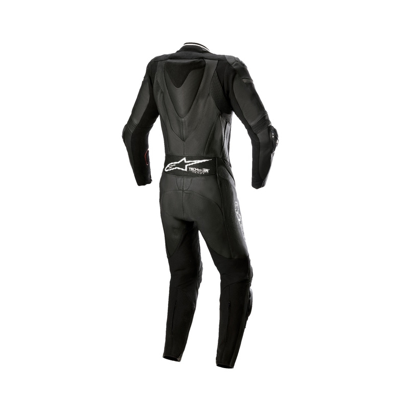 Alpinestars STELLA GP PLUS 2 Damen-Einteiler-Leder-Motorradanzug Schwarz-Weiß-Metallic-Grau