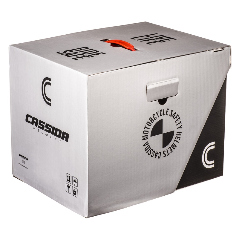 Klappbarer Motorradhelm Cassida Modulo 2.1 Profile mattschwarz-grau-rot
