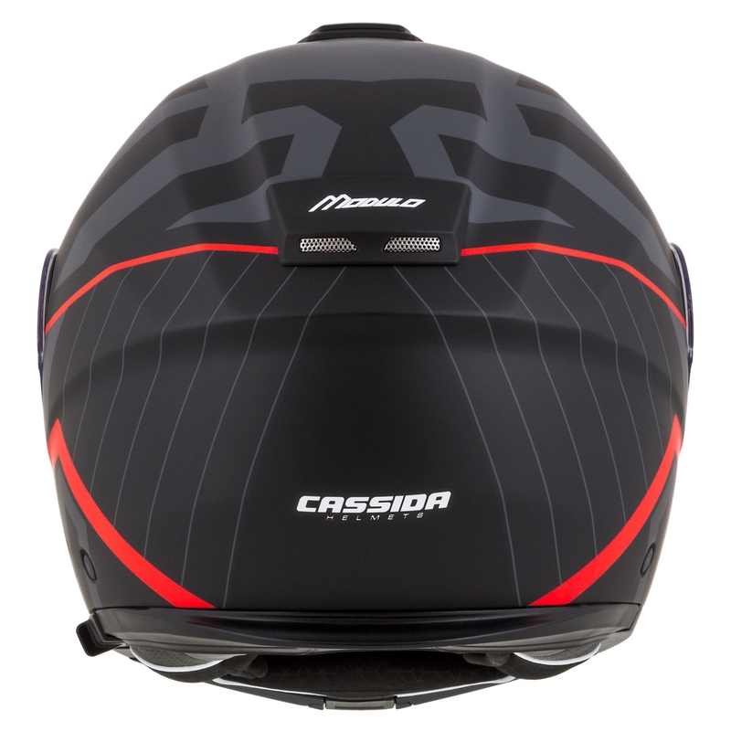 Klappbarer Motorradhelm Cassida Modulo 2.1 Profile mattschwarz-grau-rot