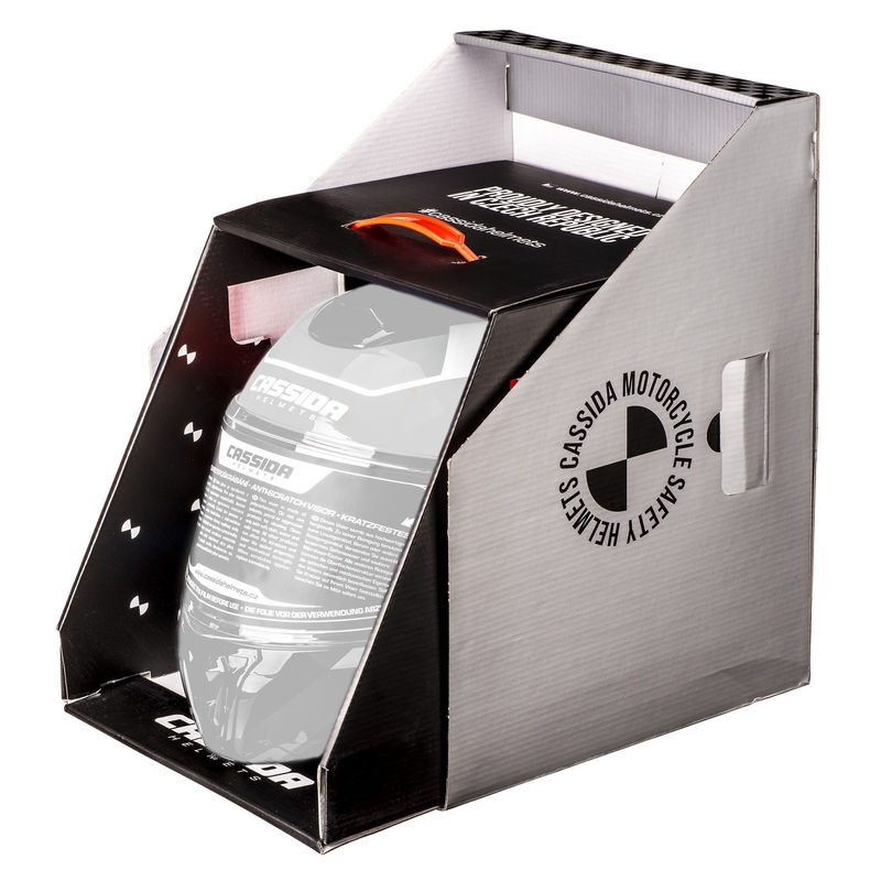 Klappbarer Motorradhelm Cassida Modulo 2.1 Compass fluo gelb-schwarz-silber-rot