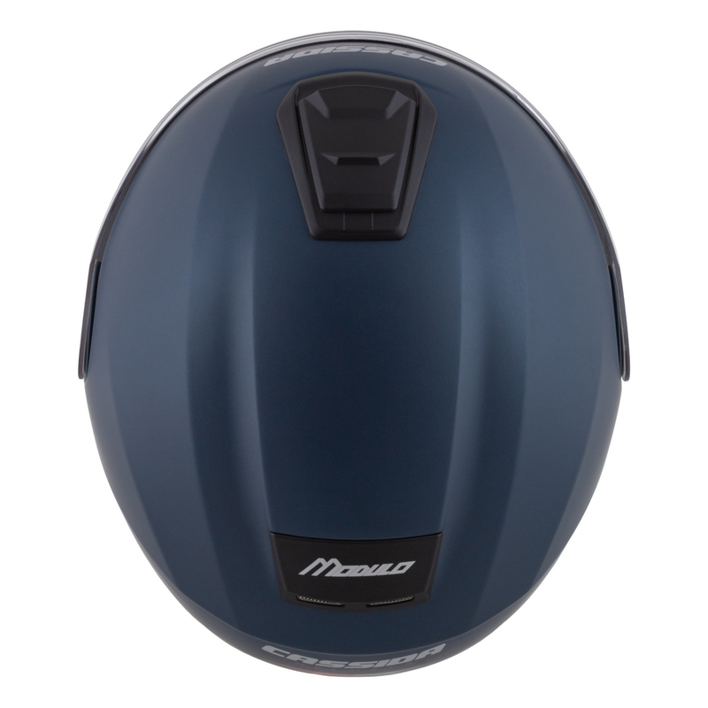 Klappbarer Motorradhelm Cassida Modulo 2.1 Compass mattblau perlschwarz-rot