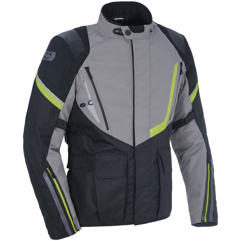 Oxford Montreal 4.0 DRY2DRY™ Schwarz-Grau-Fluo Gelbe Motorradjacke