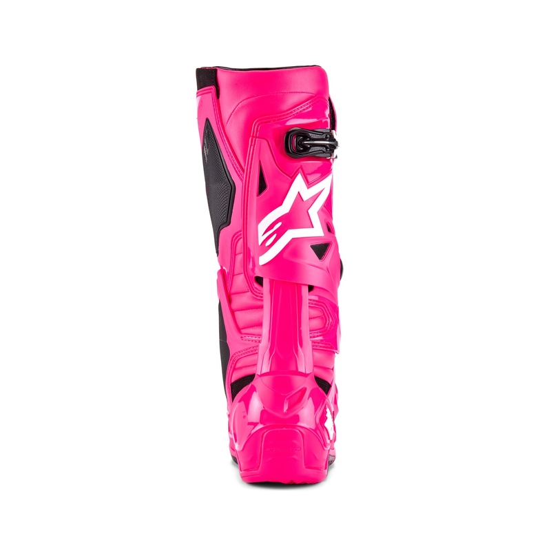 Alpinestars Tech 10 Motorradstiefel pink-schwarz-weiß