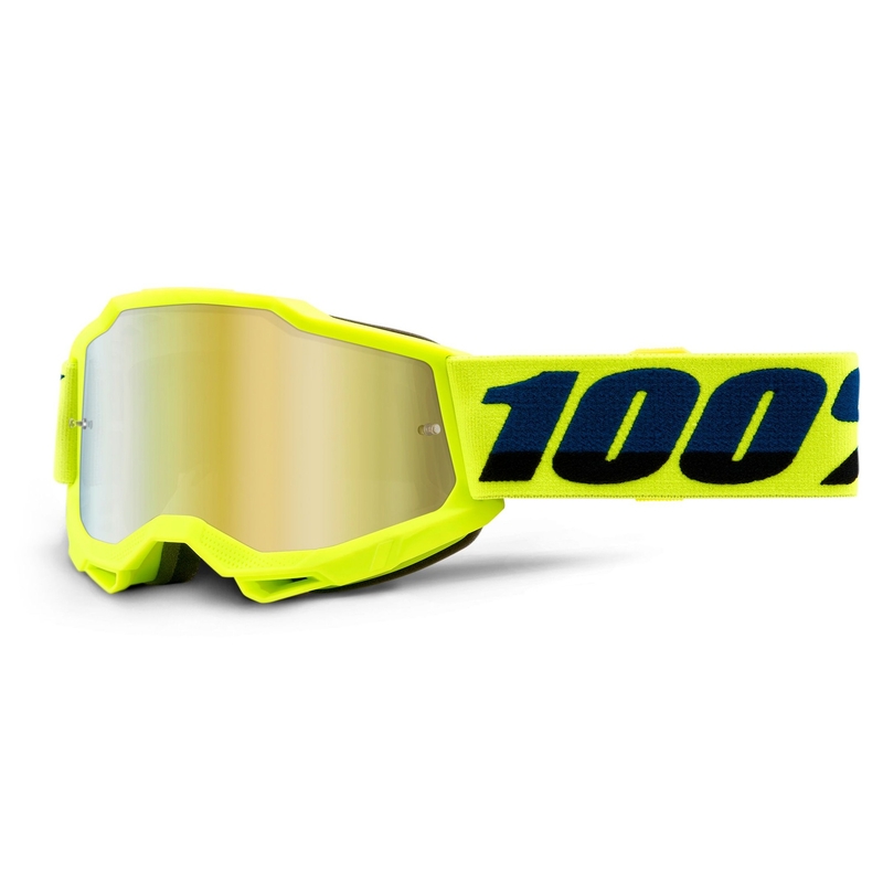 Kinder-Motocross-Brille aus 100 % ACCURI 2 gelb verspiegeltem, goldfarbenem Plexiglas