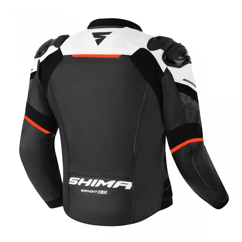 Shima Bandit 2.0 Motorradjacke Schwarz-Weiß-Rot