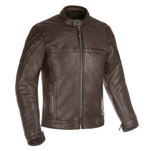 Leder-Motorradjacke Oxford Route 73 2.0 braun Ausverkauf