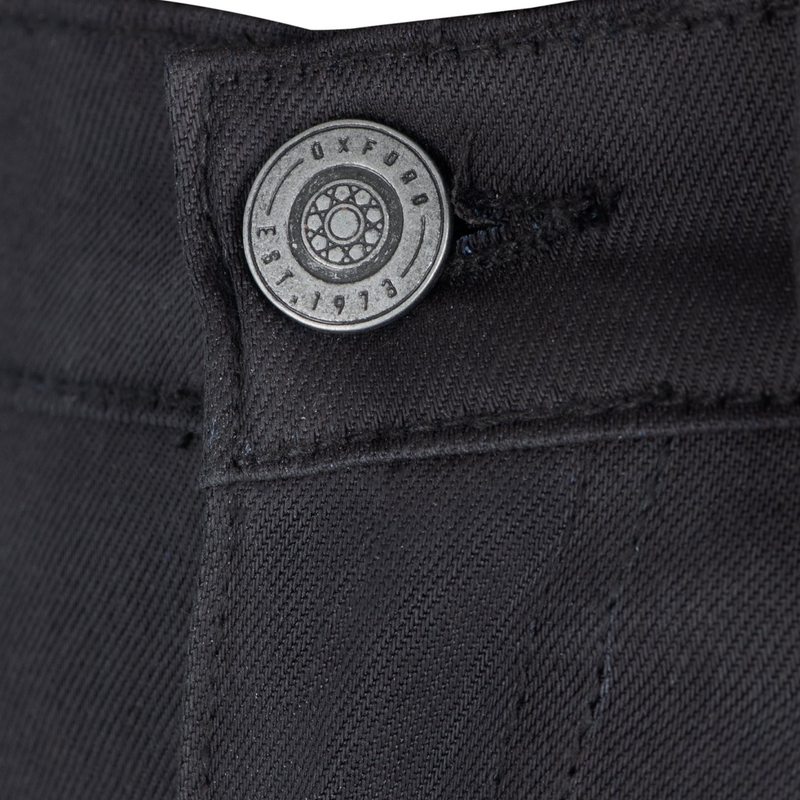 Damen-Motorradjeans Oxford Original Approved Waxed Jeggins AA Schwarz