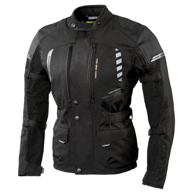 Moto Jacke Rebelhorn Hiker II schwarz sale Ausverkauf