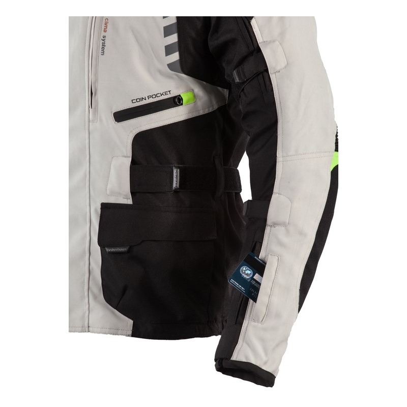 Moto Jacke Rebelhorn Hiker II schwarz-grau-fluo gelb Ausverkauf