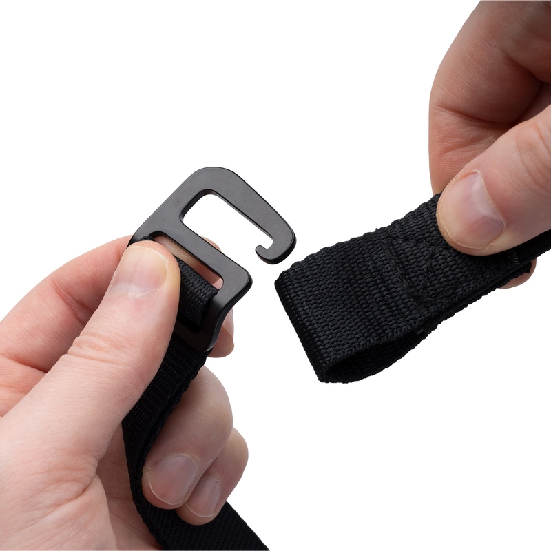 Gepäckgurte Oxford Atlas G-Hook 2 Stück schwarz 26mm x 2m