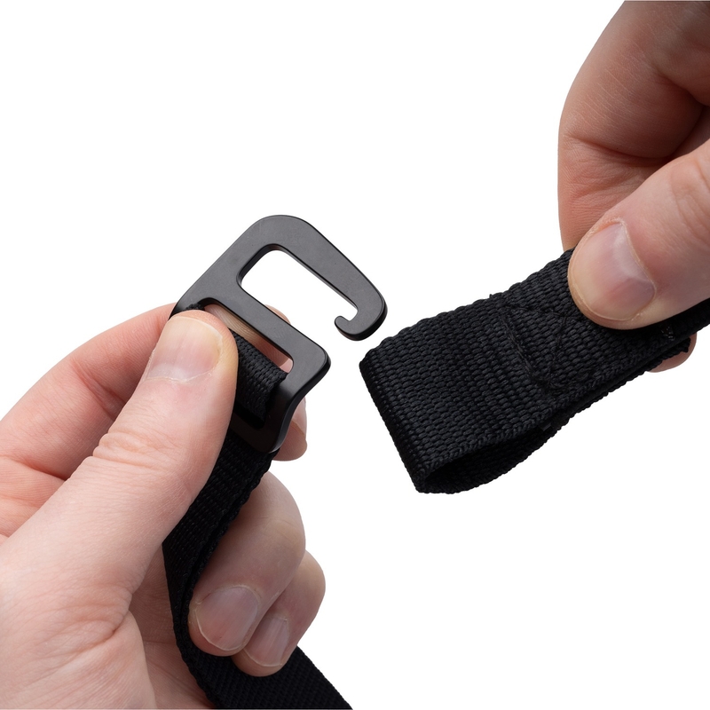 Gepäckgurte Oxford Atlas G-Hook 2 Stück schwarz 26 mm x 1,2 m